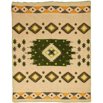 Ecuadorian alpaca blanket | native blanket | Quilotoa Green