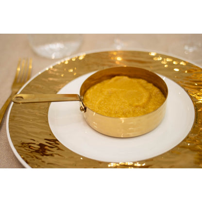 Mini golden saucepan 10.5x10.5x3.5cm