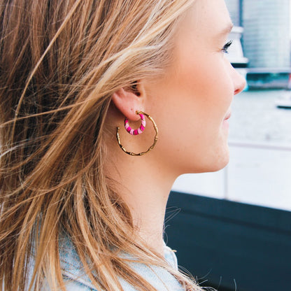 Stainless steel creole 30mm "basic" - silver