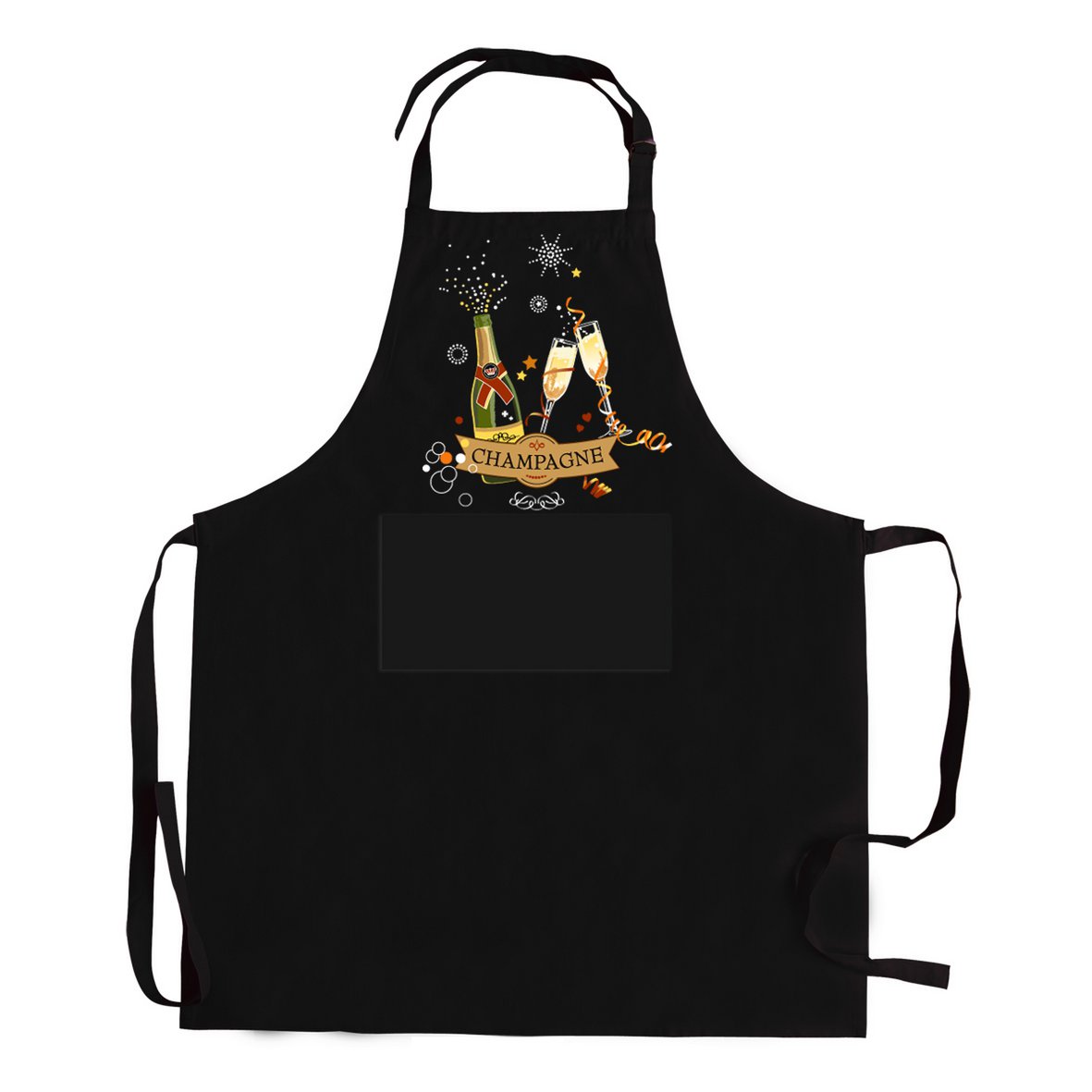 Black recycled champagne kitchen apron 72 x 90