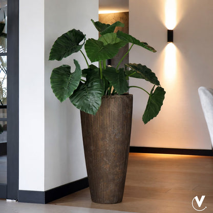 Plantenpot - Java S stripe dark rustic