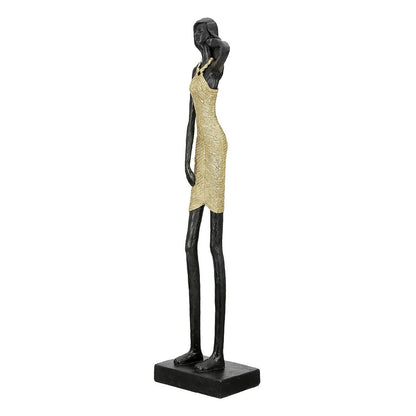 Dorada figure, gold-colored, black H.45 cm