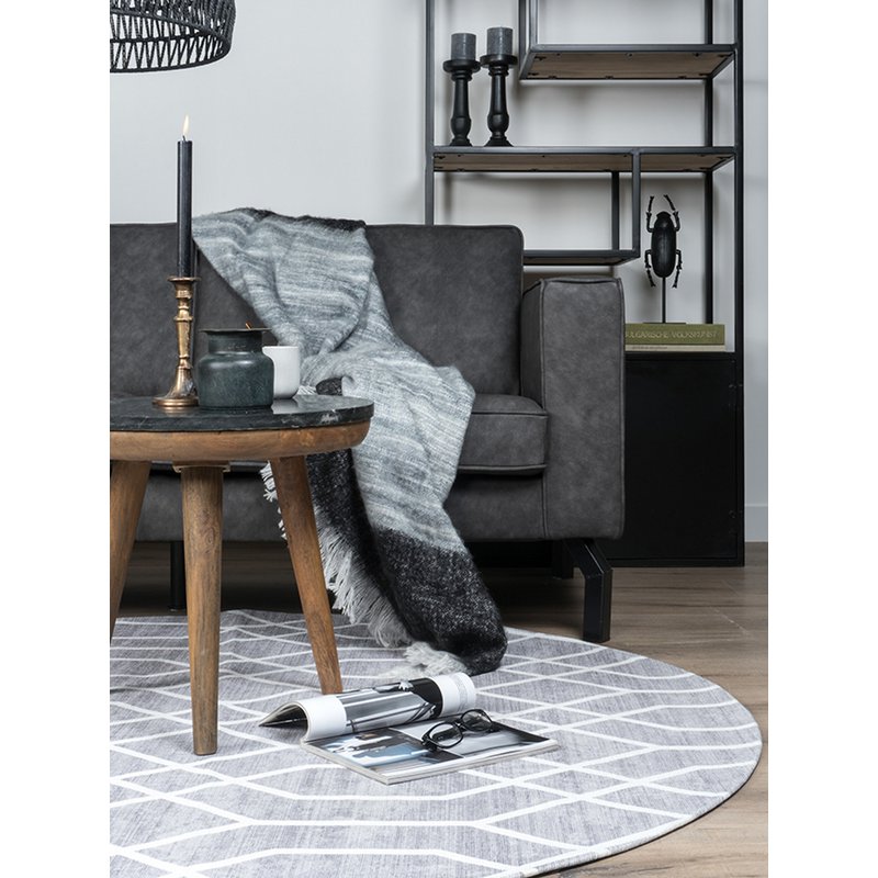 Rug Pattern Round Gray ø160 cm