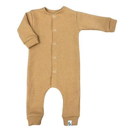 Bodysuit waffle camel