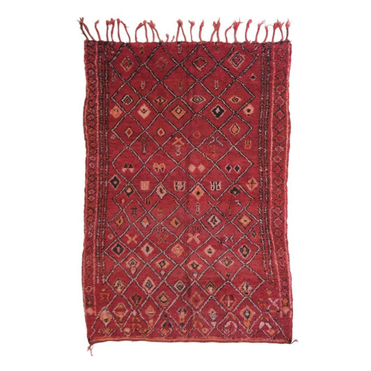 Pure wool Moroccan Berber rug 197 x 313 cm