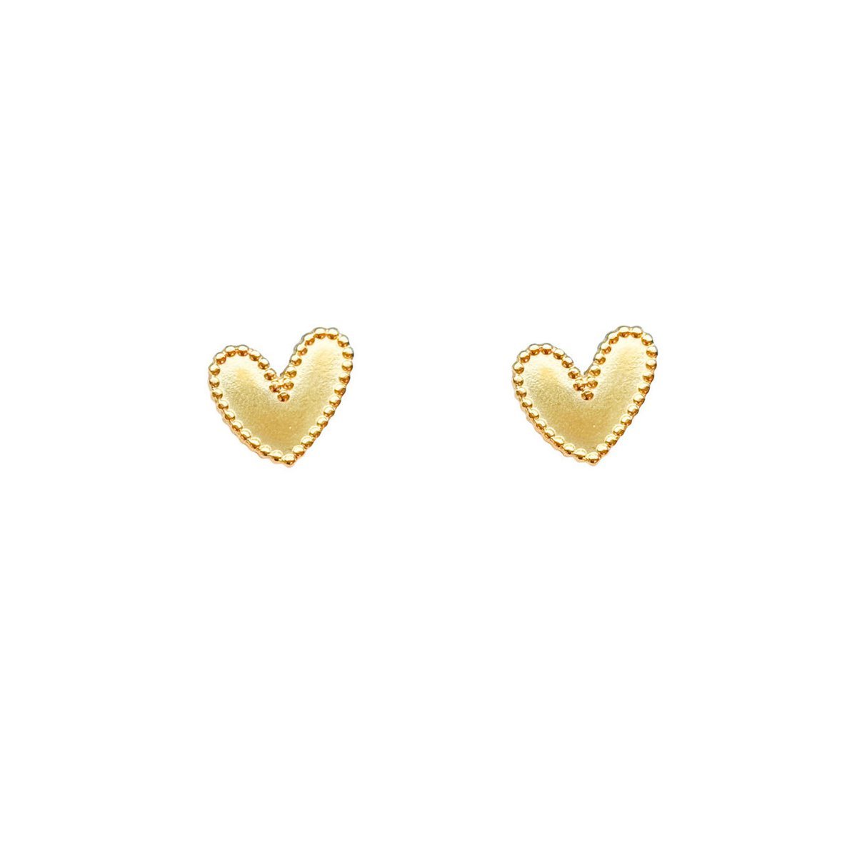 Hearts ear buttons - Gold