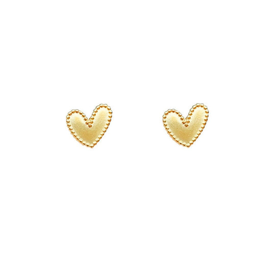 Hearts ear buttons - Gold