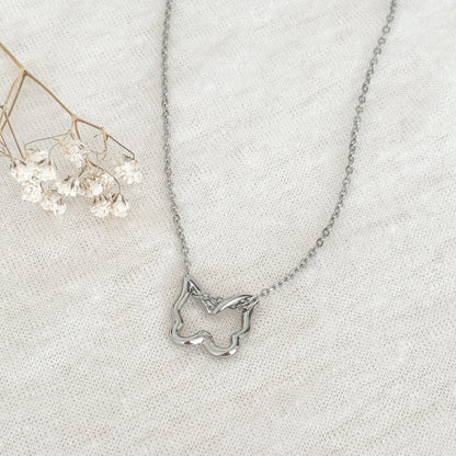 Butterfly necklace - silver