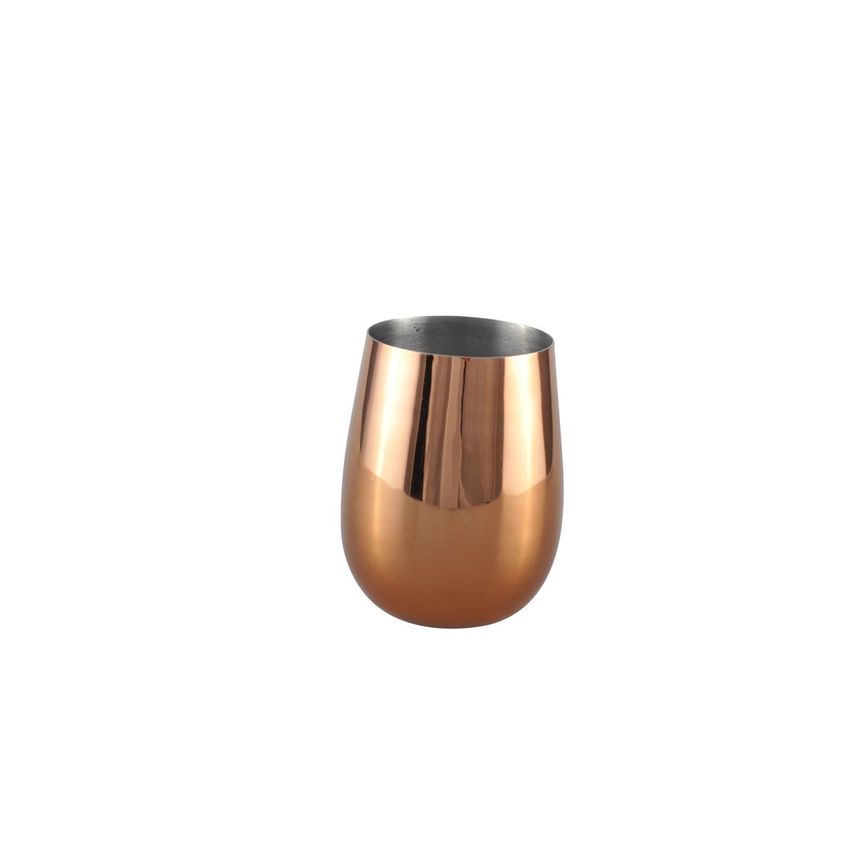 SMOOTH COPPER STAINLESS STEEL COCKTAIL GLASS