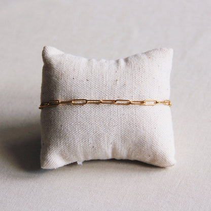 SA808 - Steel D-chain bracelet - gold
