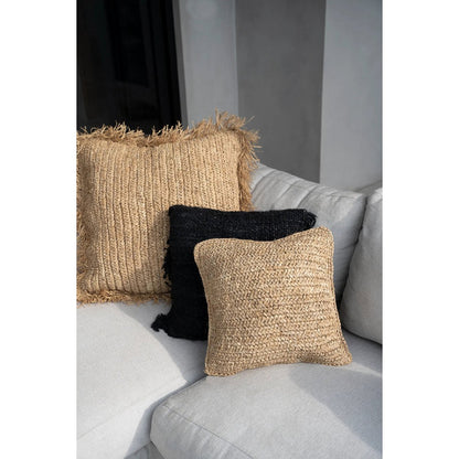 The Raffia Flores Cushion Cover Square - Natural - 40x40