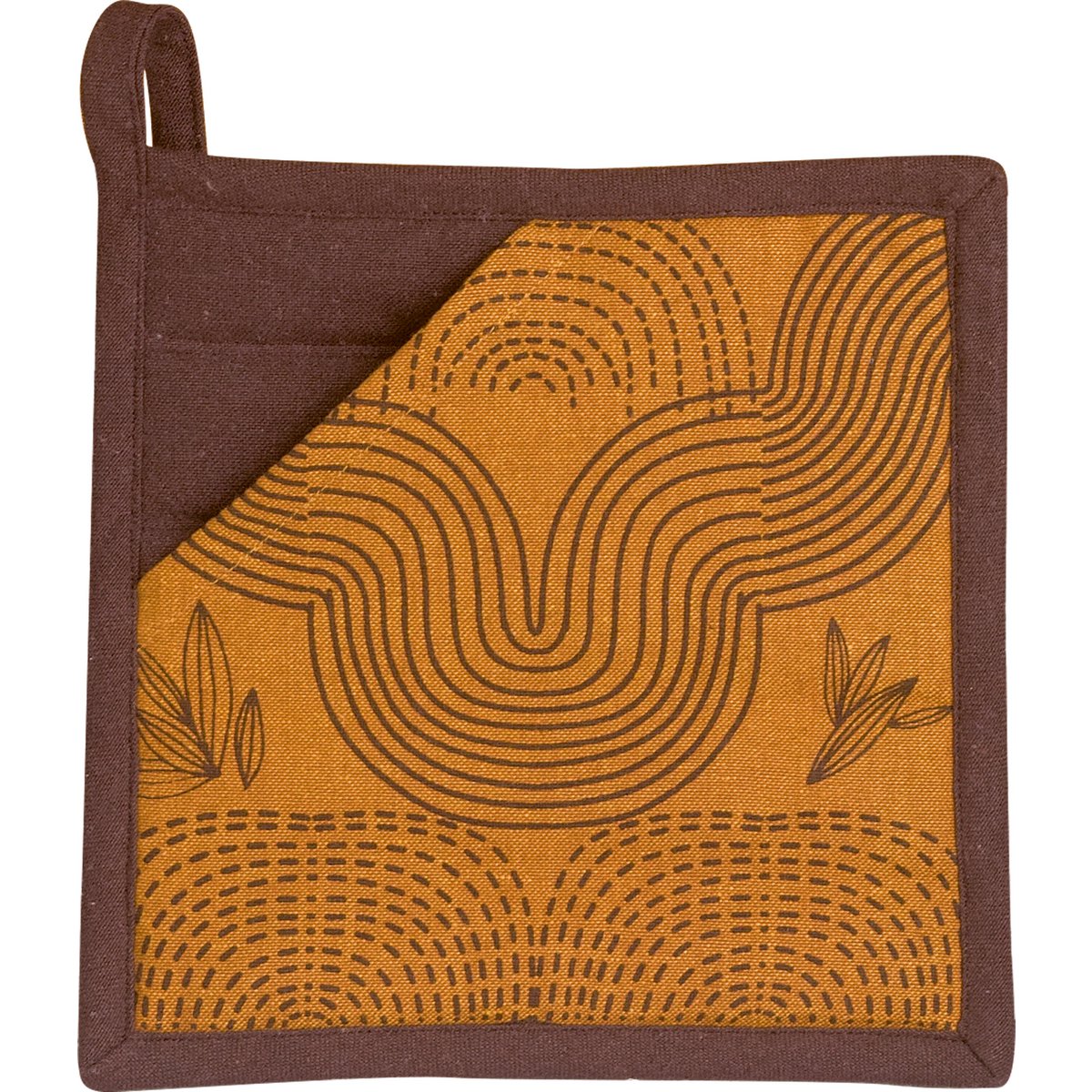 2 in 1 potholder Etna recycled Amber 20 x 20
