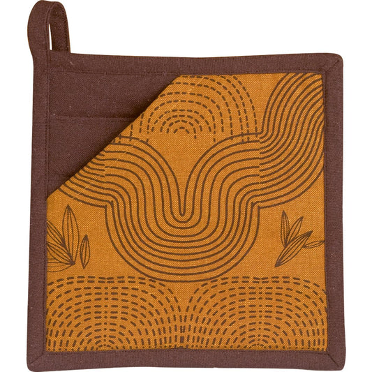 2 in 1 potholder Etna recycled Amber 20 x 20