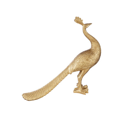 Poly figure "Peacock" gold-colored H.37cm