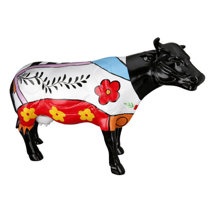 Poly Skulptur "Cow" bunt