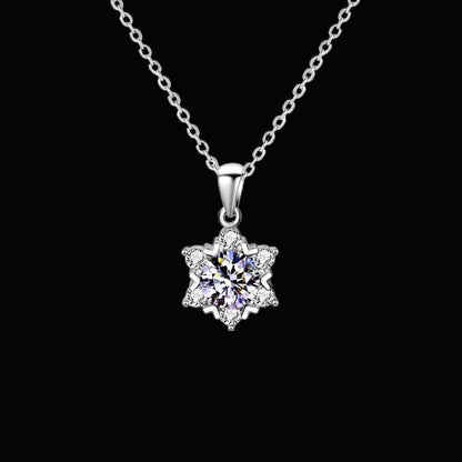 Luxurious Moissanite Snowflake Necklace