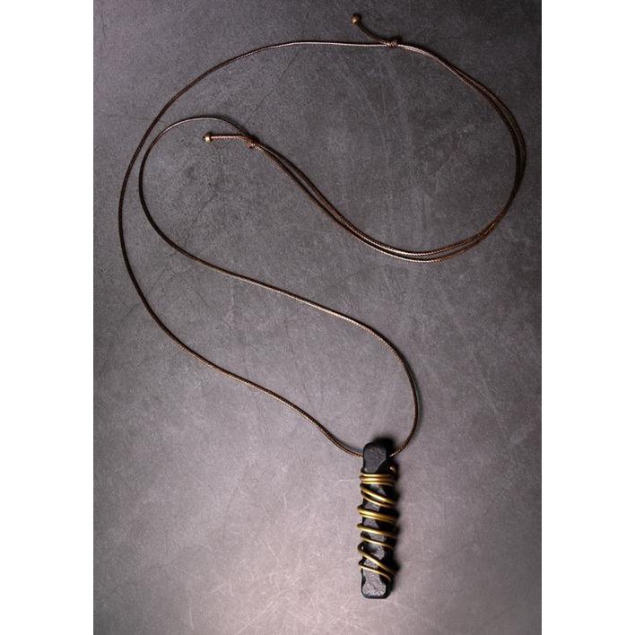 Black Sandal Wood Bronze Line Pendant
