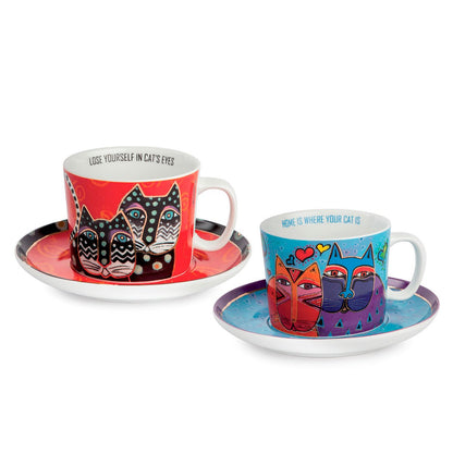 Cappuccino cup Fantastic Felines VE 2 H.7.5 - set of 2