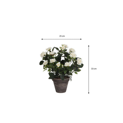 Artificial plant Rosebush White