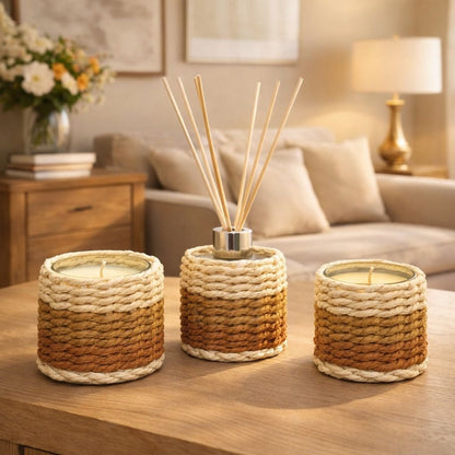 Glass diffuser brown braid and yellow musk perfume 100ml
