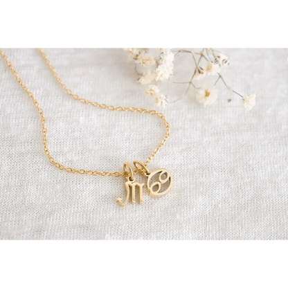 Zodiac Sign Pendant - Choose Zodiac Sign - Gold