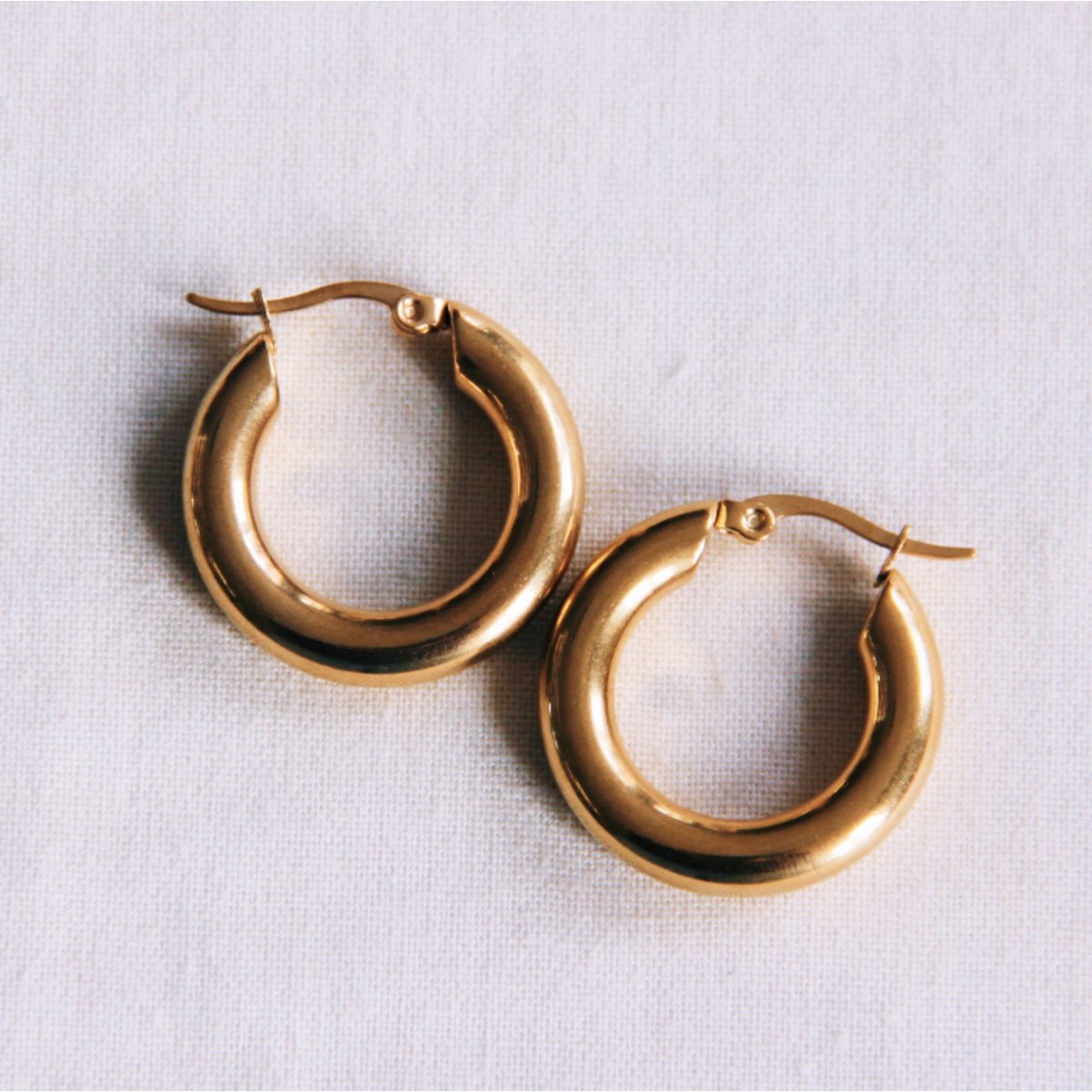 Stainless steel earrings 'Bold 25mm'