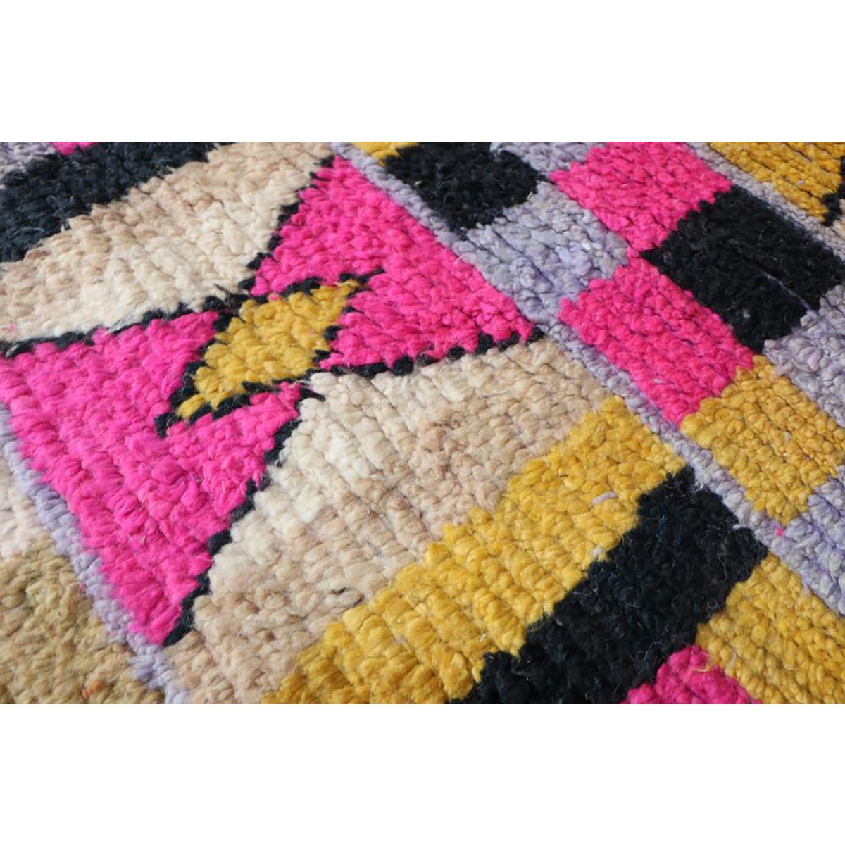 Pure Berber wool hallway rug 72 x 401 cm