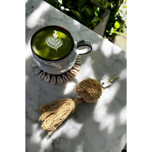 The Pompom Keychain - Mocca