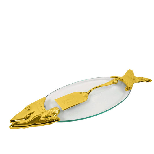 Fish dish with golden shovel