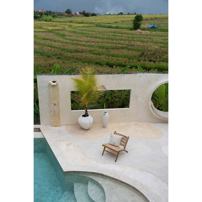 The Isla Palm Cushion Cover - Natural White