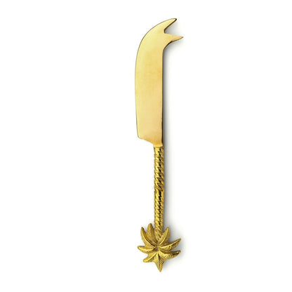 The Palm Tree Cheese Knife - Gold