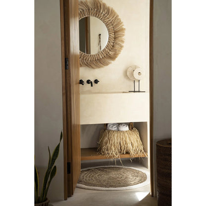 The Seagrass & Cotton Round Carpet - Natural White - 100