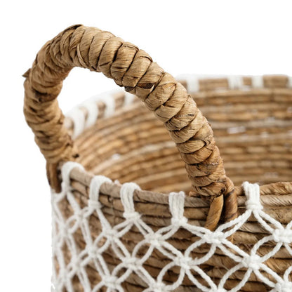 The Crossed Stitched Macrame Basket - M