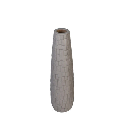 Ceramic vase "Brick" dark gray matt