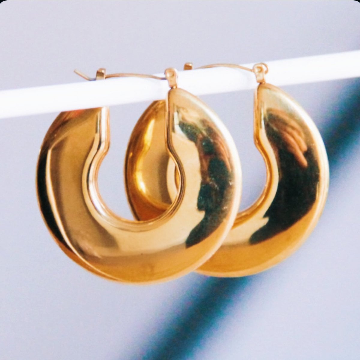 Stainless steel hoop earrings 'Bold XL'