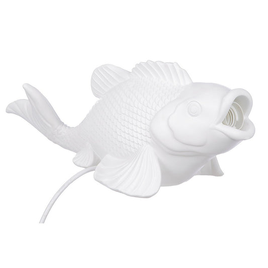 Table lamp fish white Koi H.17.5 cm