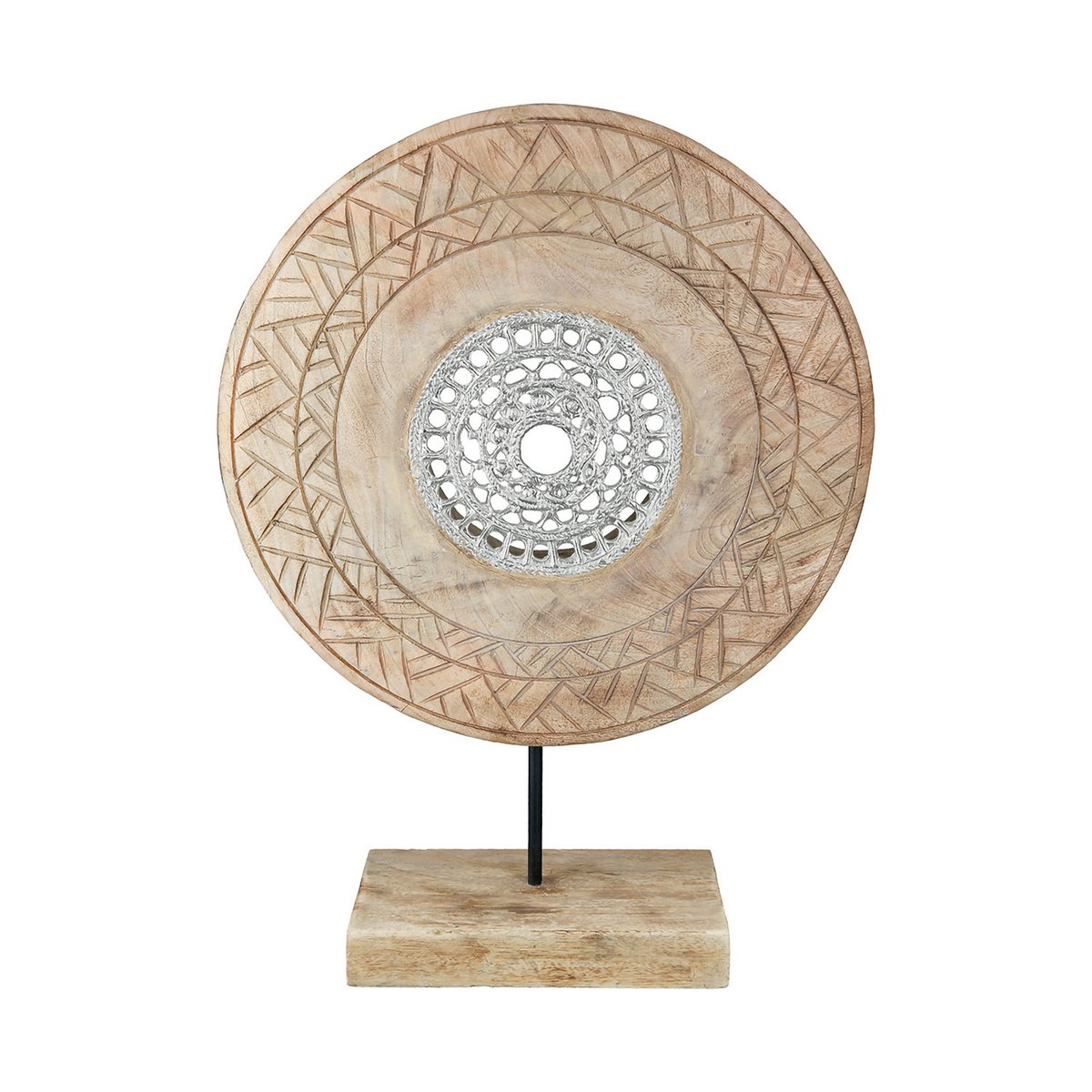 Sculpture round wheel H.46 cm