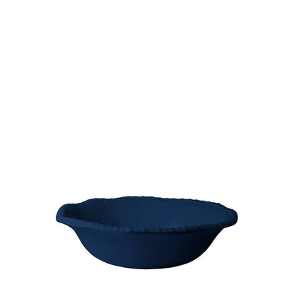 Deep plate in blue melamine rope edge 20x20x5.5cm
