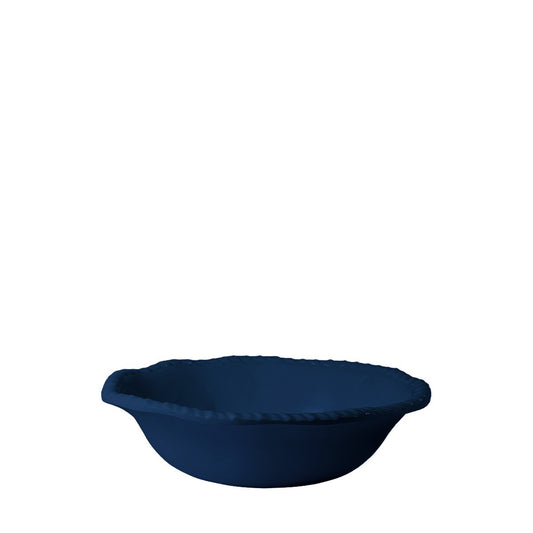Deep plate in blue melamine rope edge 20x20x5.5cm