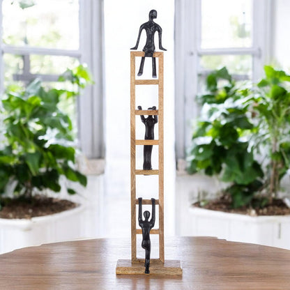 Sculpture Ladder, natural color H.82 cm