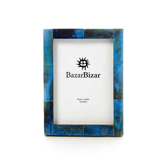 The Azure Patchwork Frame - Turquoise - 13x18