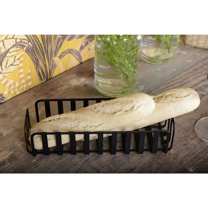 Black iron bread basket