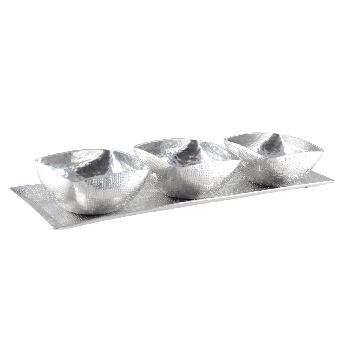 Set 3 cups on aluminum platter