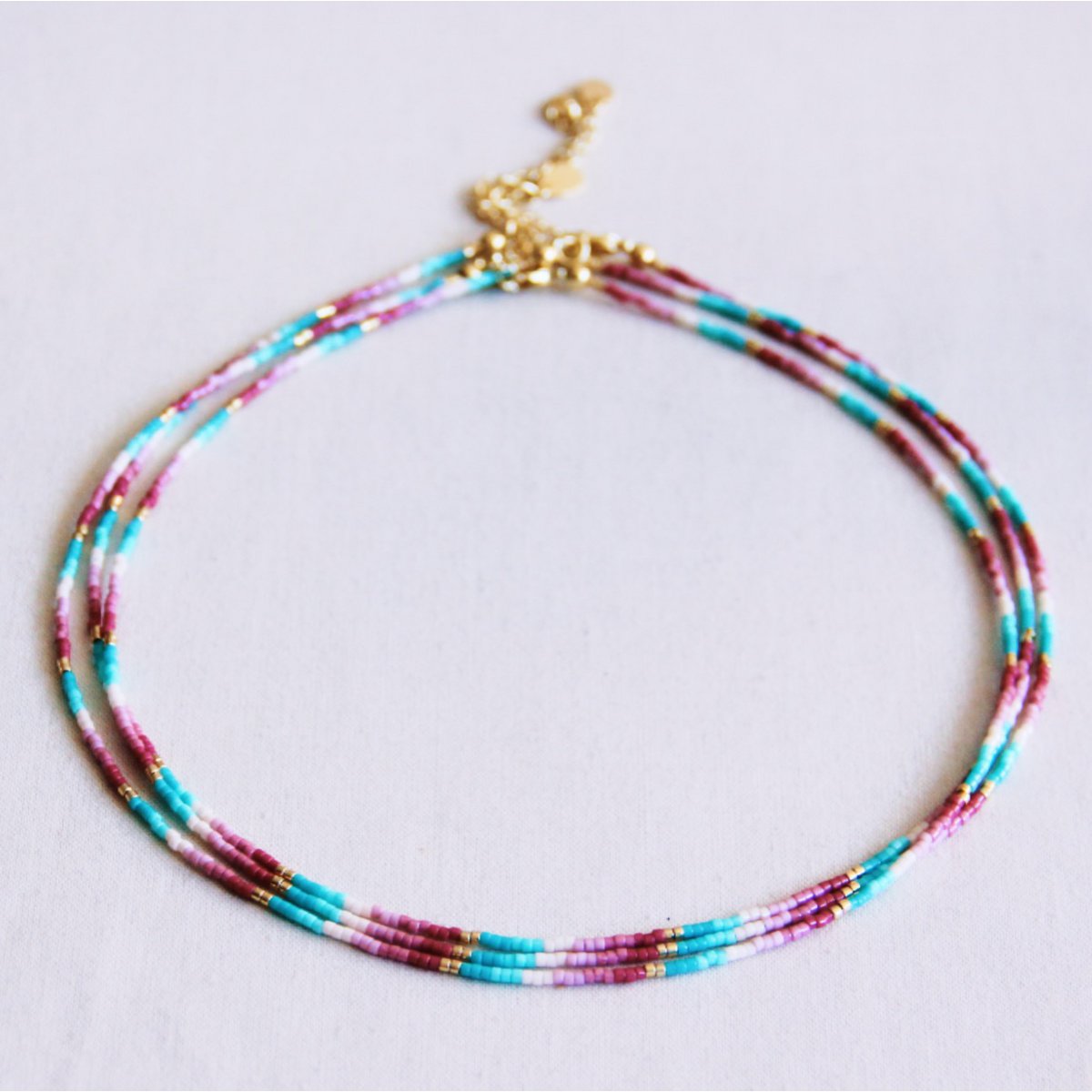 Miyuki necklaces - Cotton candy love