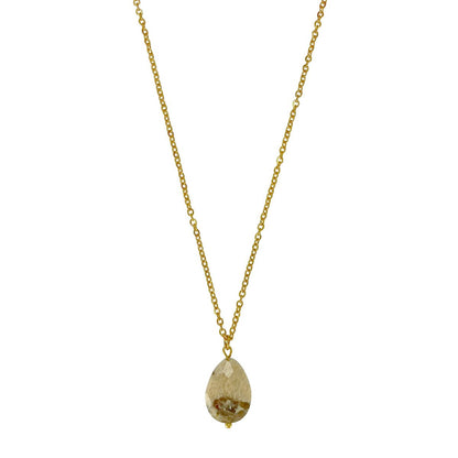 Necklace Zebra Feldspar - Gold