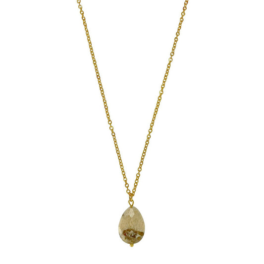 Necklace Zebra Feldspar - Gold
