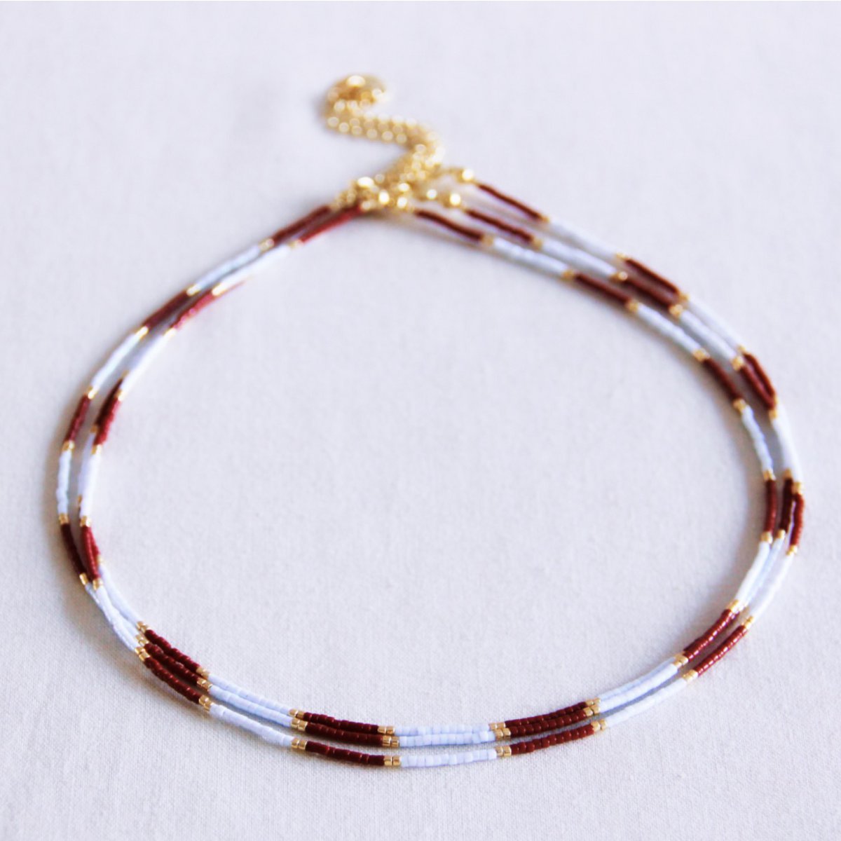 Miyuki necklace - Dreamy blue cacao crush