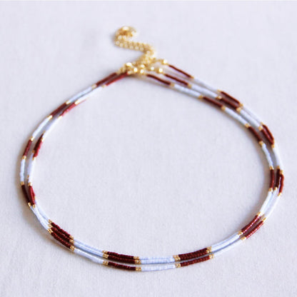 Miyuki necklace - Dreamy blue cacao crush