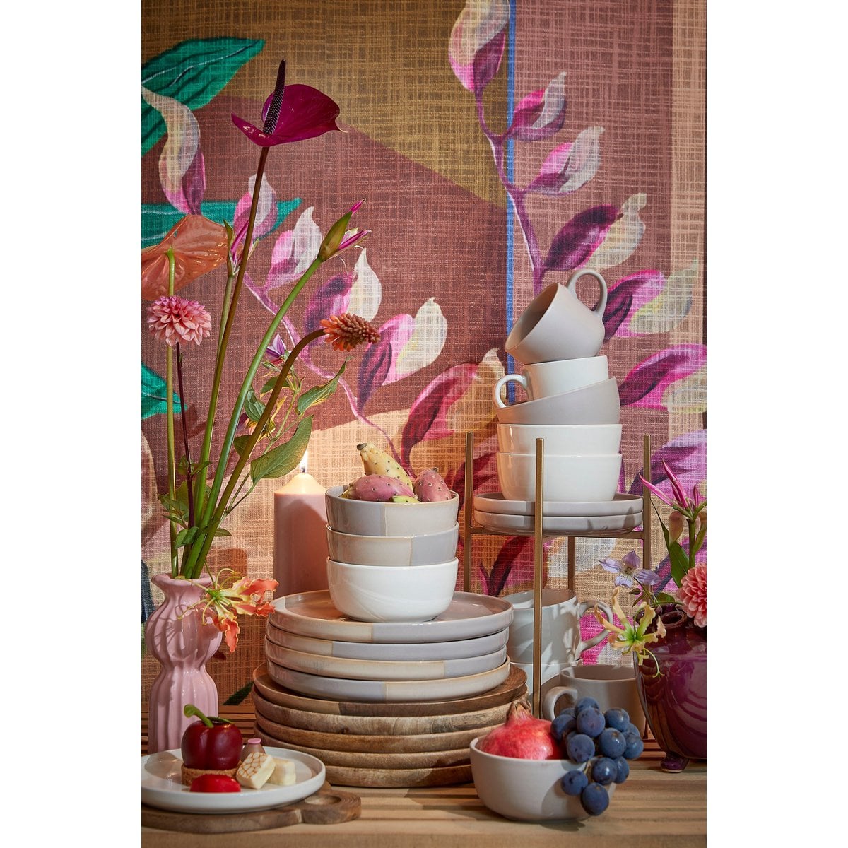 Crockery set Ozzu Gray