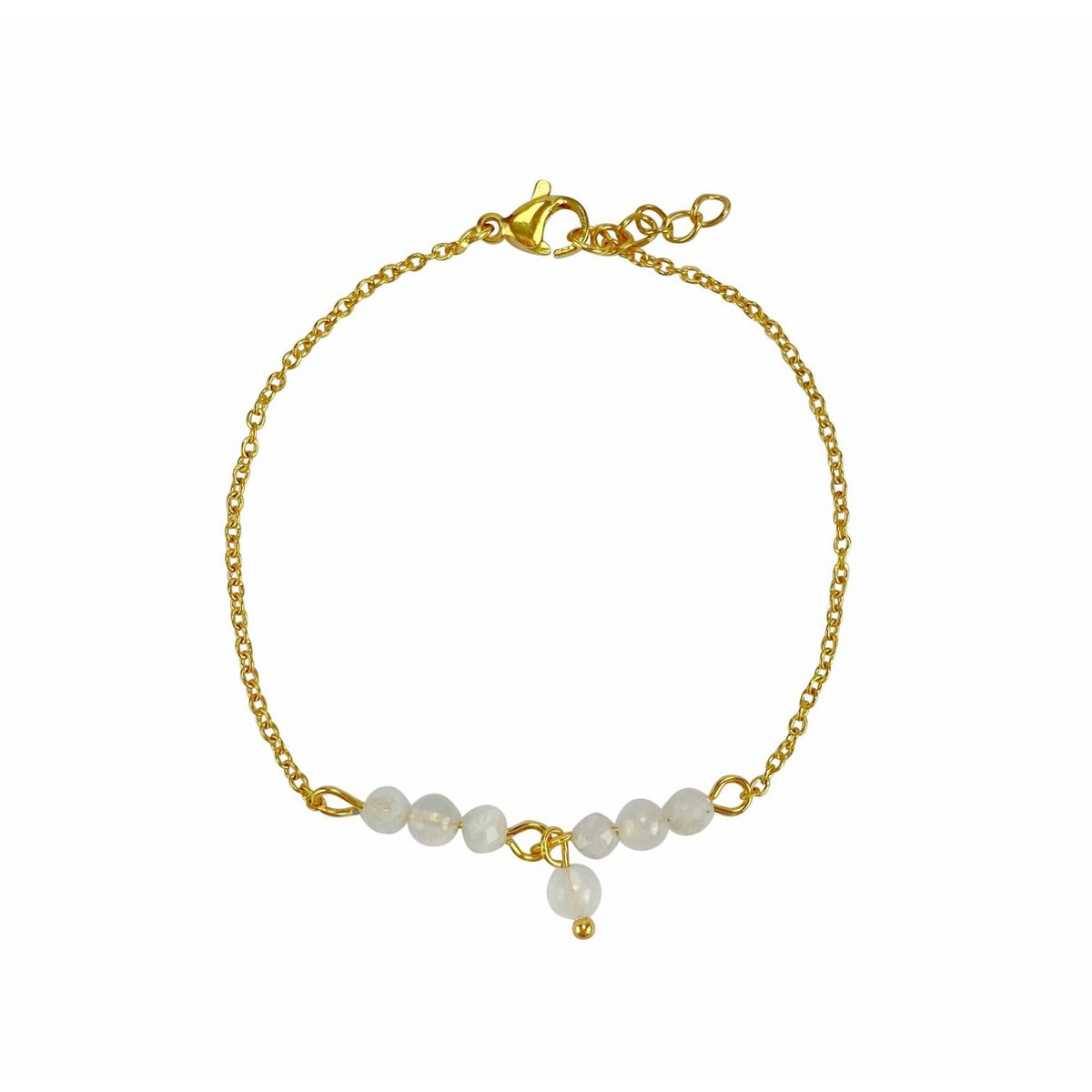 Bracelet Moonstone & Jade - Gold